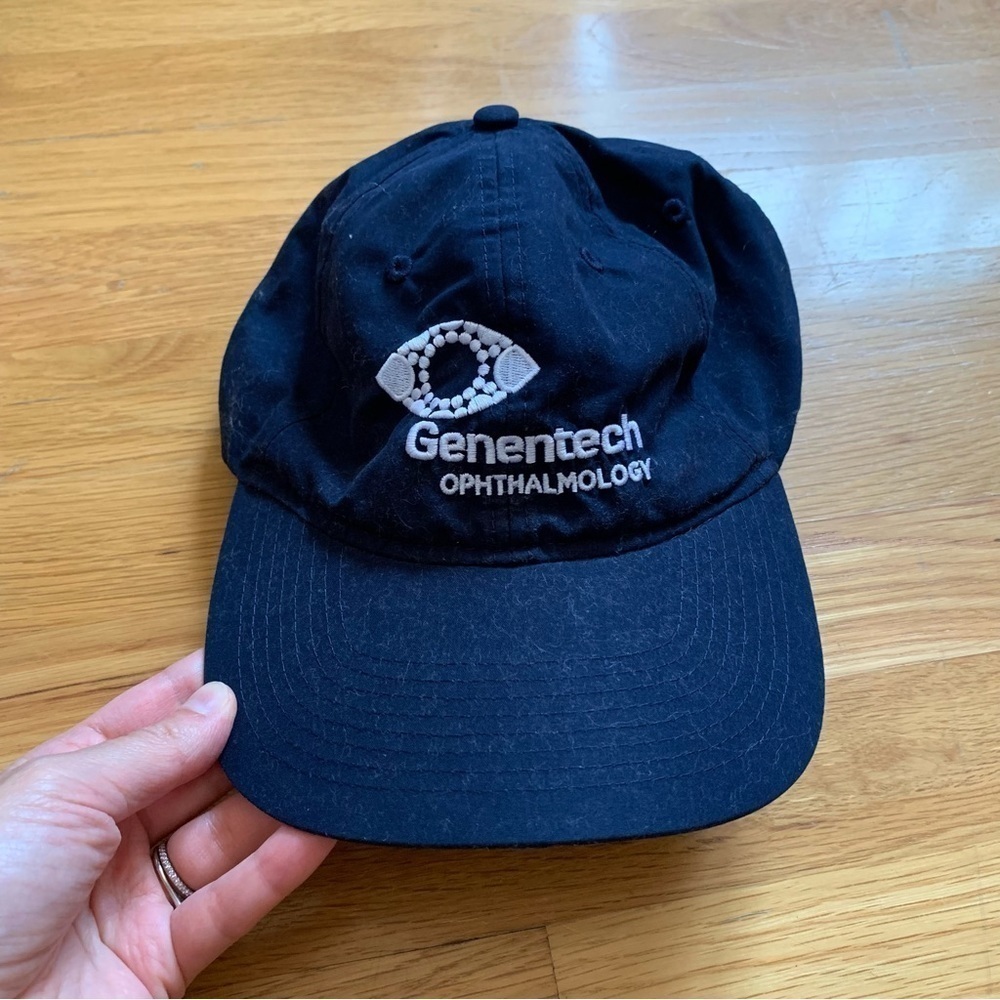Genentech Ophthalmology Embroidered Navy Blue Adjustable Hat Cap